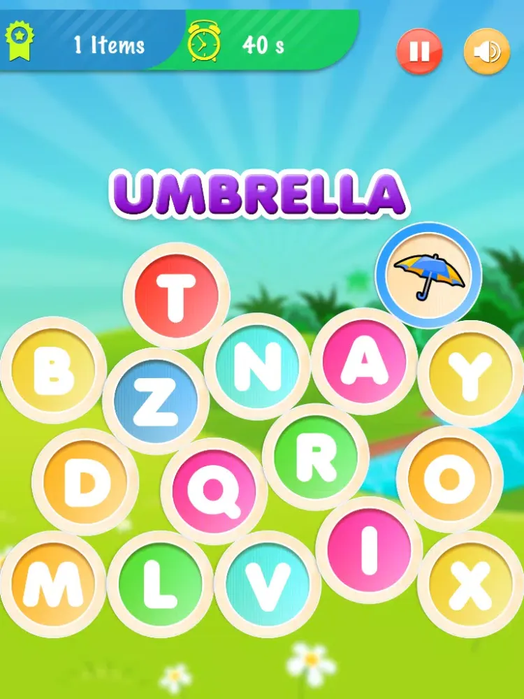 Tangkapan layar ABC Jungle Alphabet In Circle