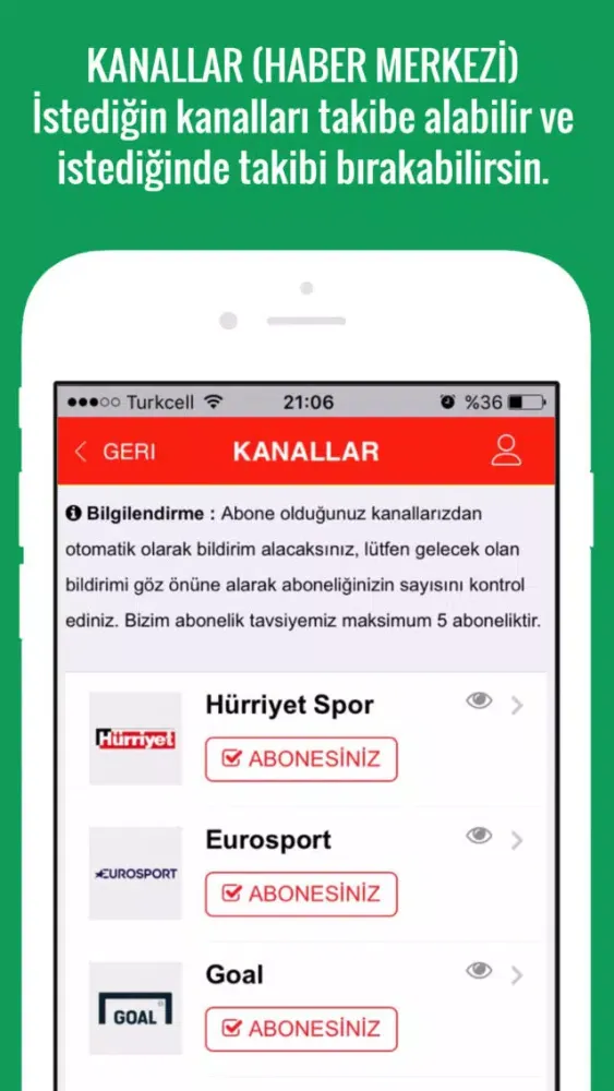 Ảnh chụp màn hình của GSLOVE - Sosyal Taraftar Uygulaması