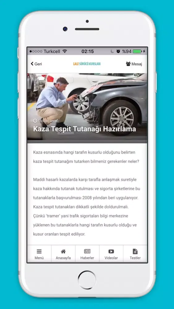 Capturas de tela do Lale Sürücü Kursları