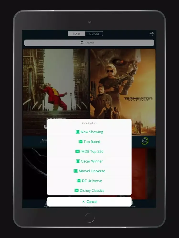 Morpho TV: Your Movie Manager iPad  Screenshots