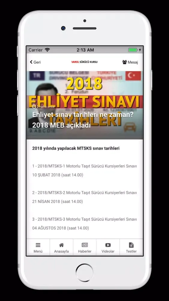 Varol Sürücü Kursu 스크린샷
