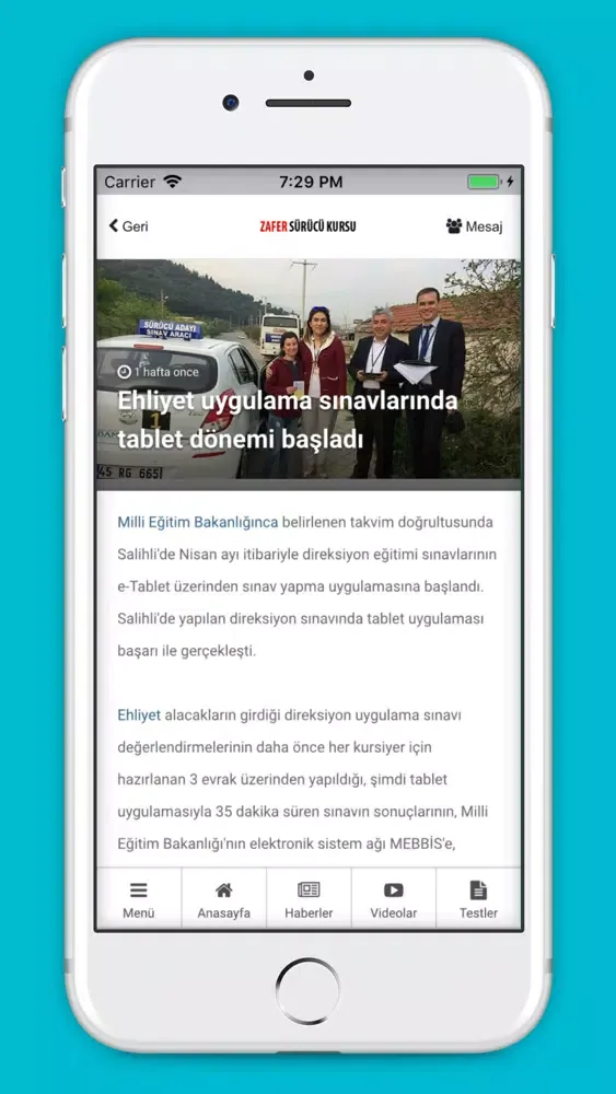 Capturas de pantalla de Zafer Sürücü Kursu B.Evler