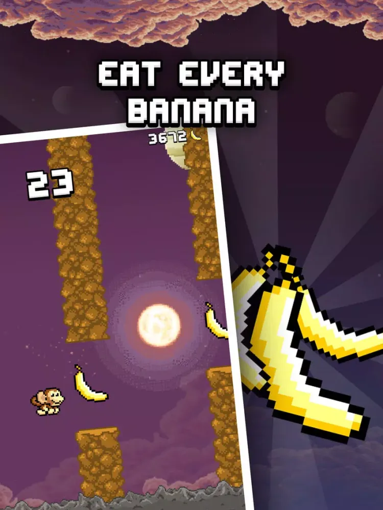Cosmy Chimp - The flappy story of a monkey bird iPad  स्क्रीनशॉट