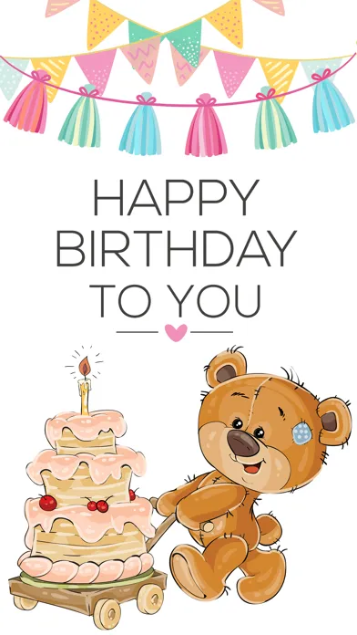 Happy Birthday Card Stickers Ekran Görüntüleri