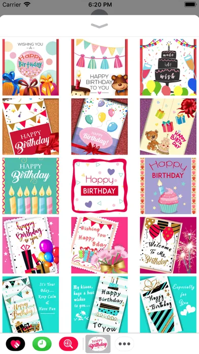 Happy Birthday Card Stickers Ekran Görüntüleri
