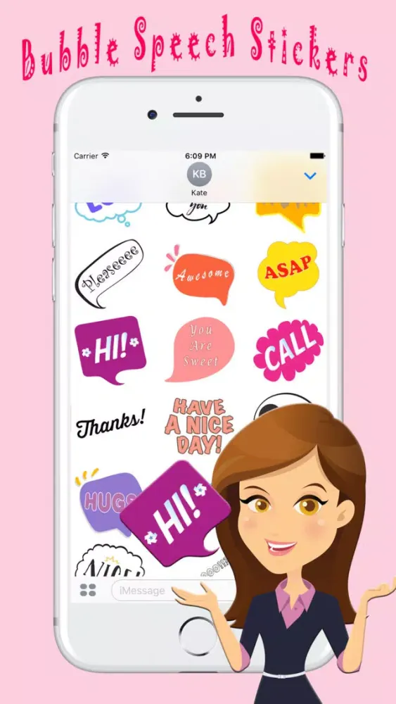 Chit Chat With Bubble Speech Text Stickers Screenshots