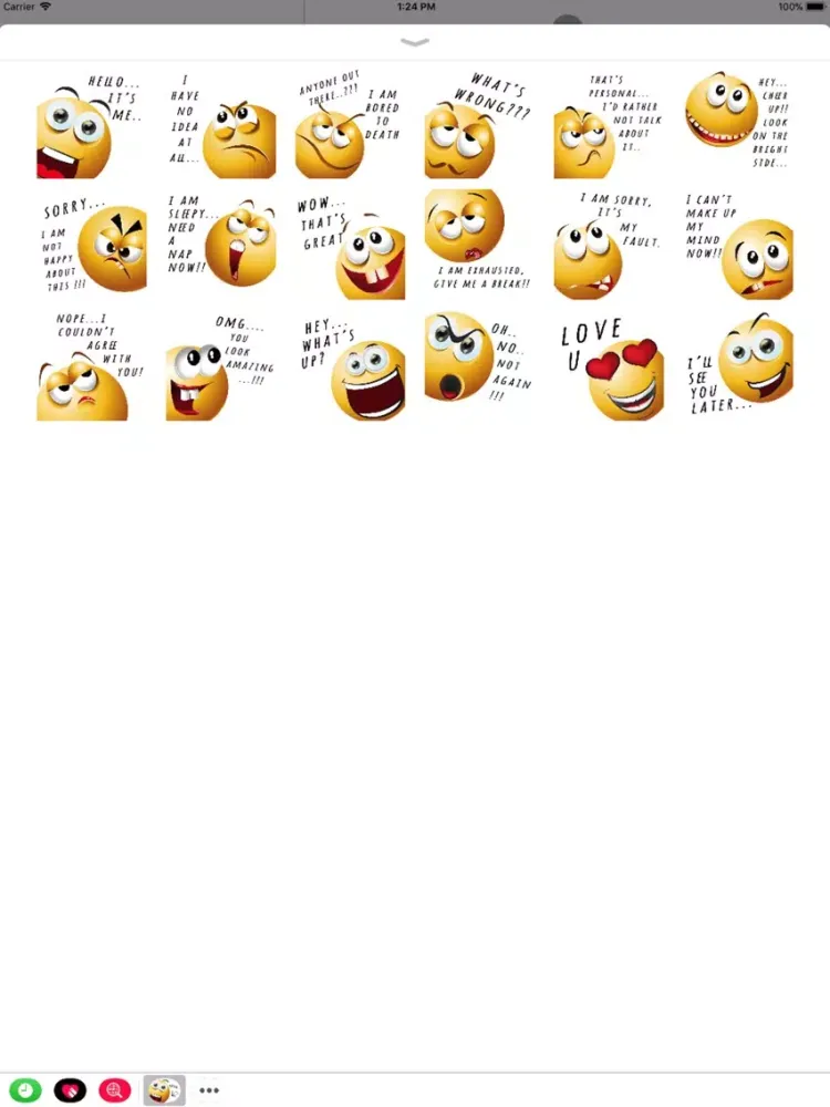 Daily Chit Chat Emoticons Pack iPad  スクリーンショット
