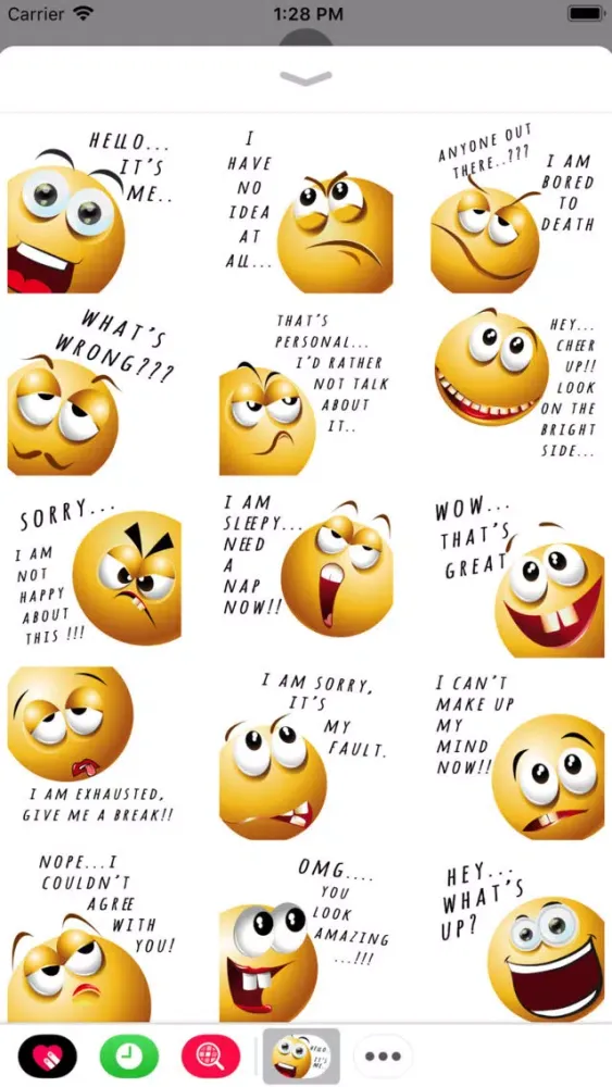 Daily Chit Chat Emoticons Pack スクリーンショット