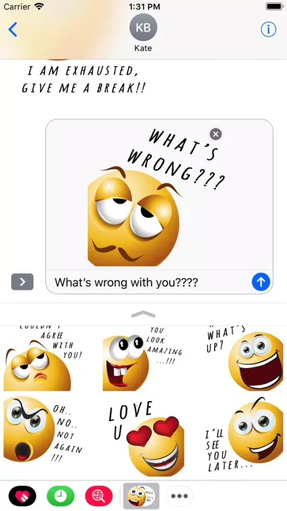 Daily Chit Chat Emoticons Pack スクリーンショット