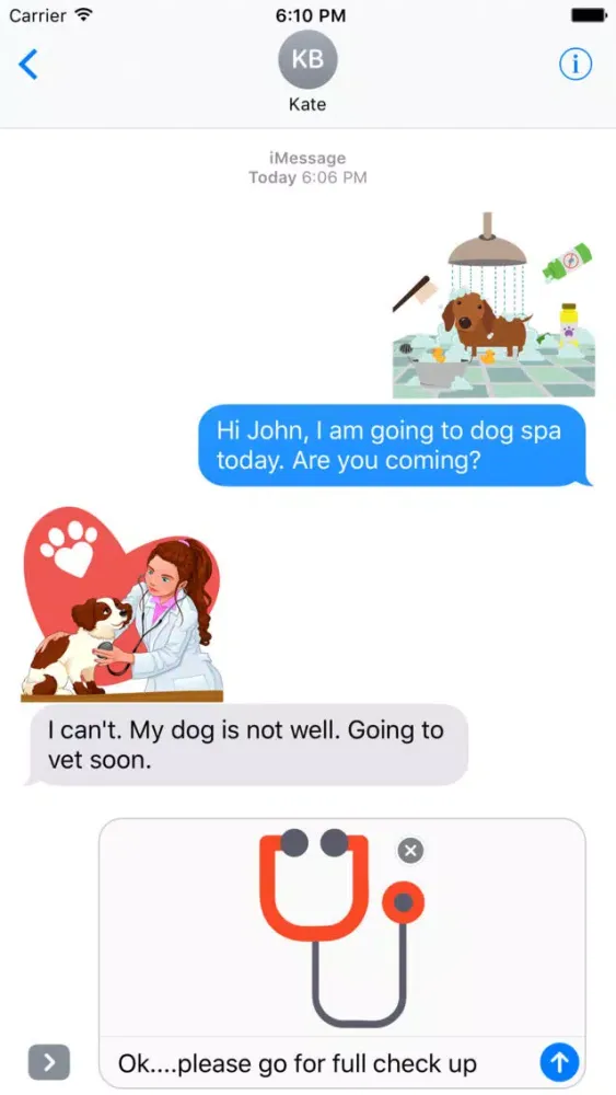 Happy Healthy Dog: Vet Care & Grooming Stickers Ekran Görüntüleri