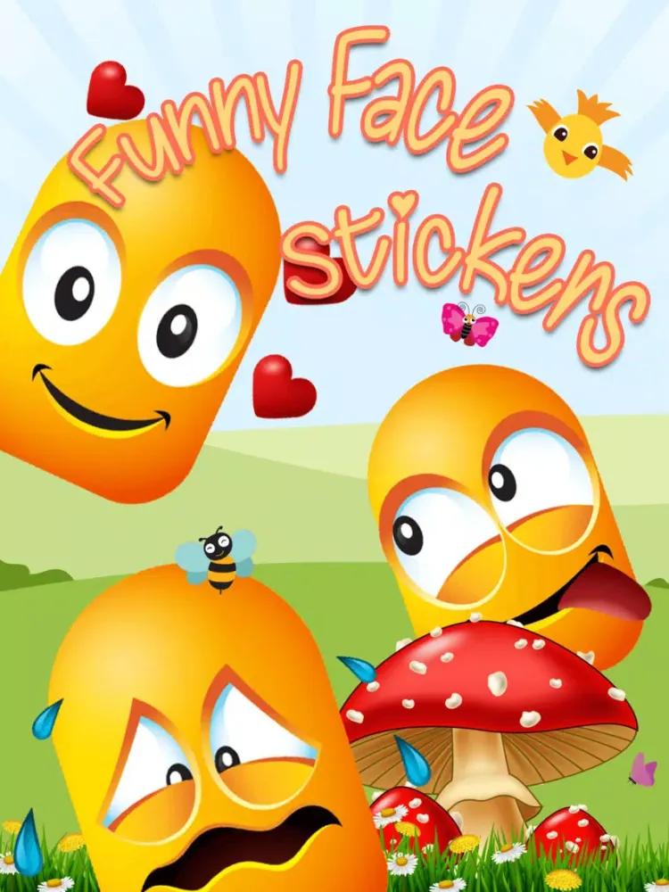 Daily Funny Face Emoji Sticker iPad  Screenshots