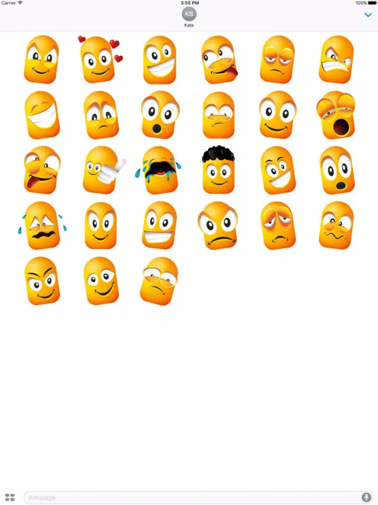 Daily Funny Face Emoji Sticker iPad  Screenshots
