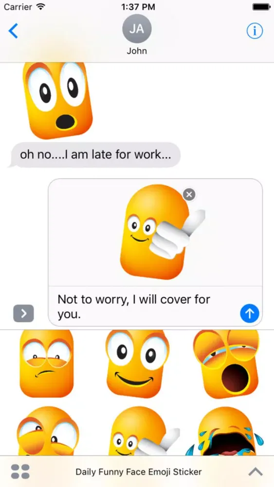 Daily Funny Face Emoji Sticker Screenshots