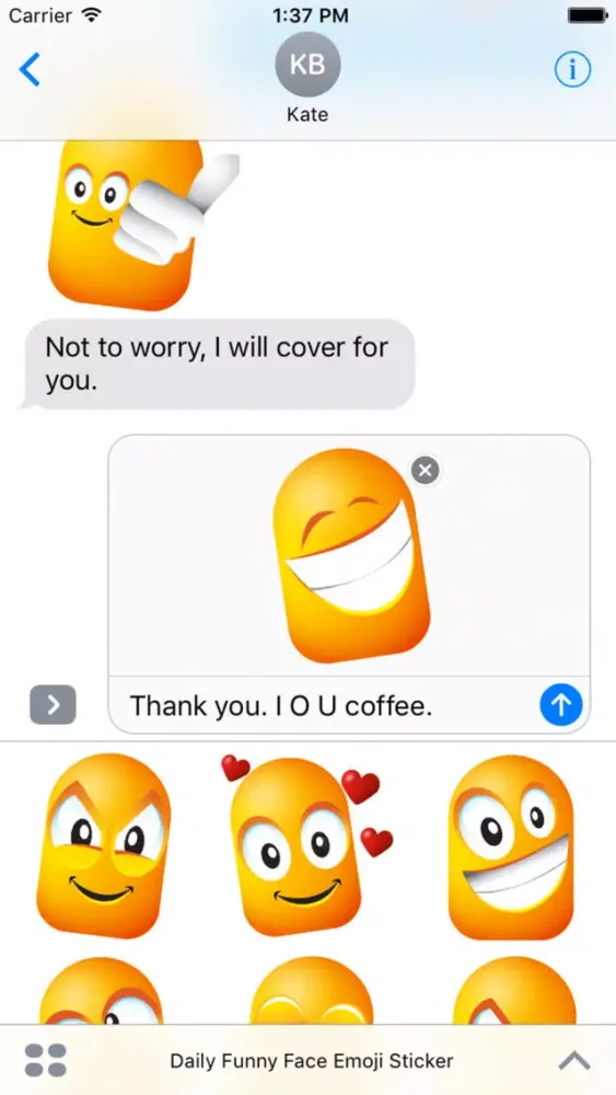 Daily Funny Face Emoji Sticker Screenshots
