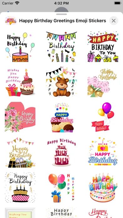 Wish Happy Bday Emoji Stickers Screenshots