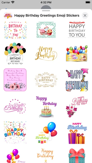 Wish Happy Bday Emoji Stickers Screenshots