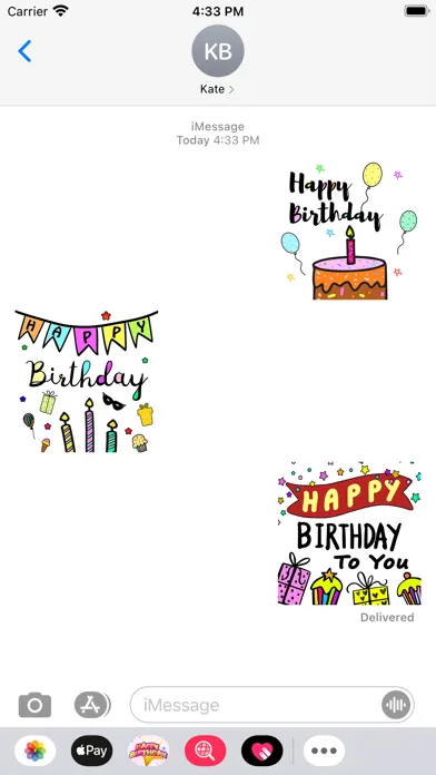Wish Happy Bday Emoji Stickers Screenshots