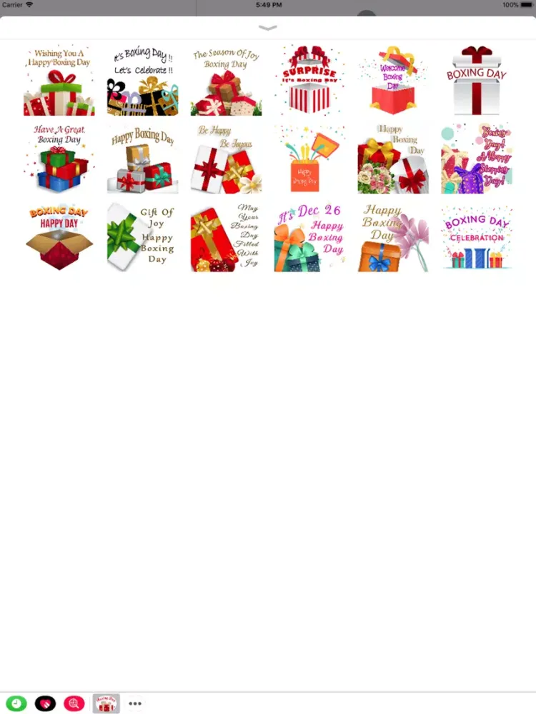 Happy Boxing Day Gifts Sticker iPad  スクリーンショット