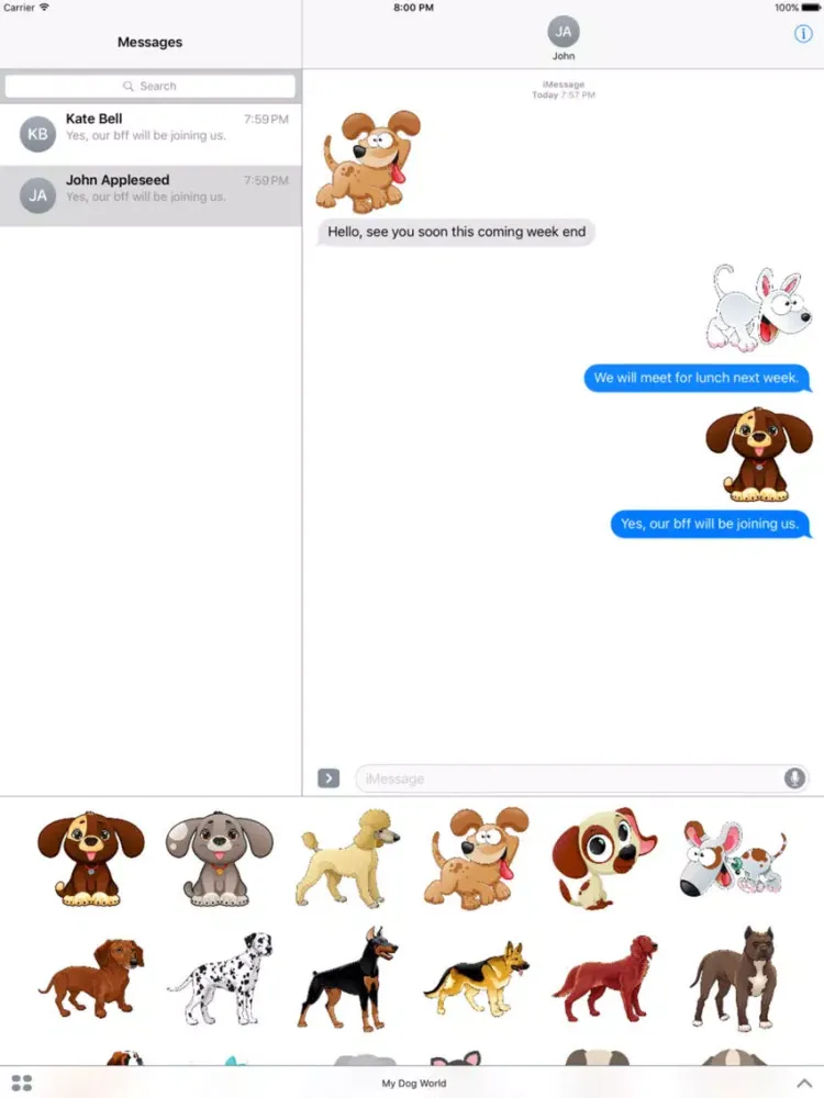 My Dog World Stickers iPad 应用截图