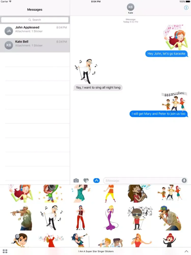 I Am A Super Star Singer Stickers iPad  Screenshots