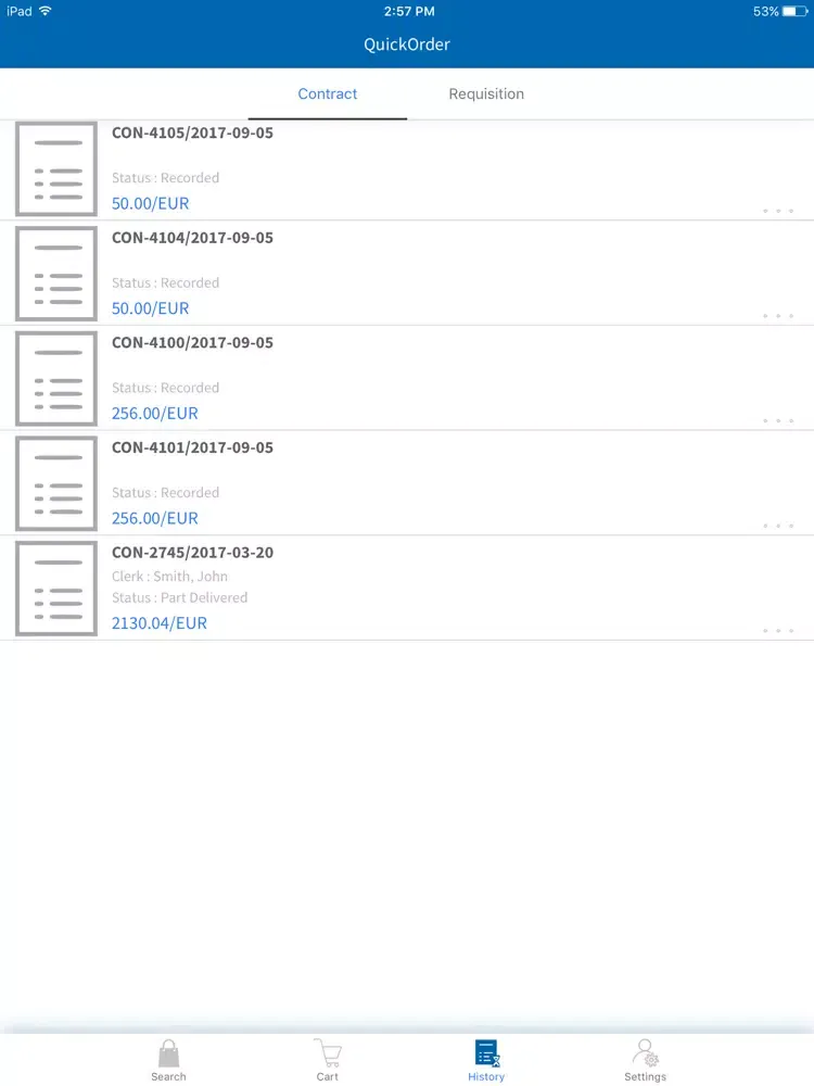 ภาพหน้าจอของ YTWO QuickOrder iPad 