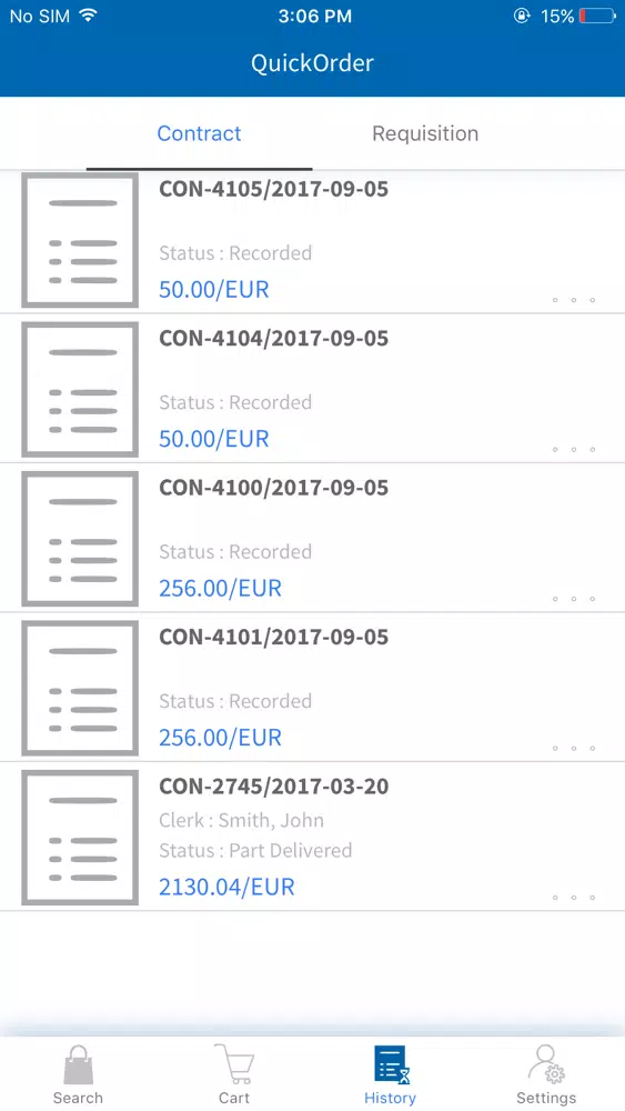 YTWO QuickOrder स्क्रीनशॉट