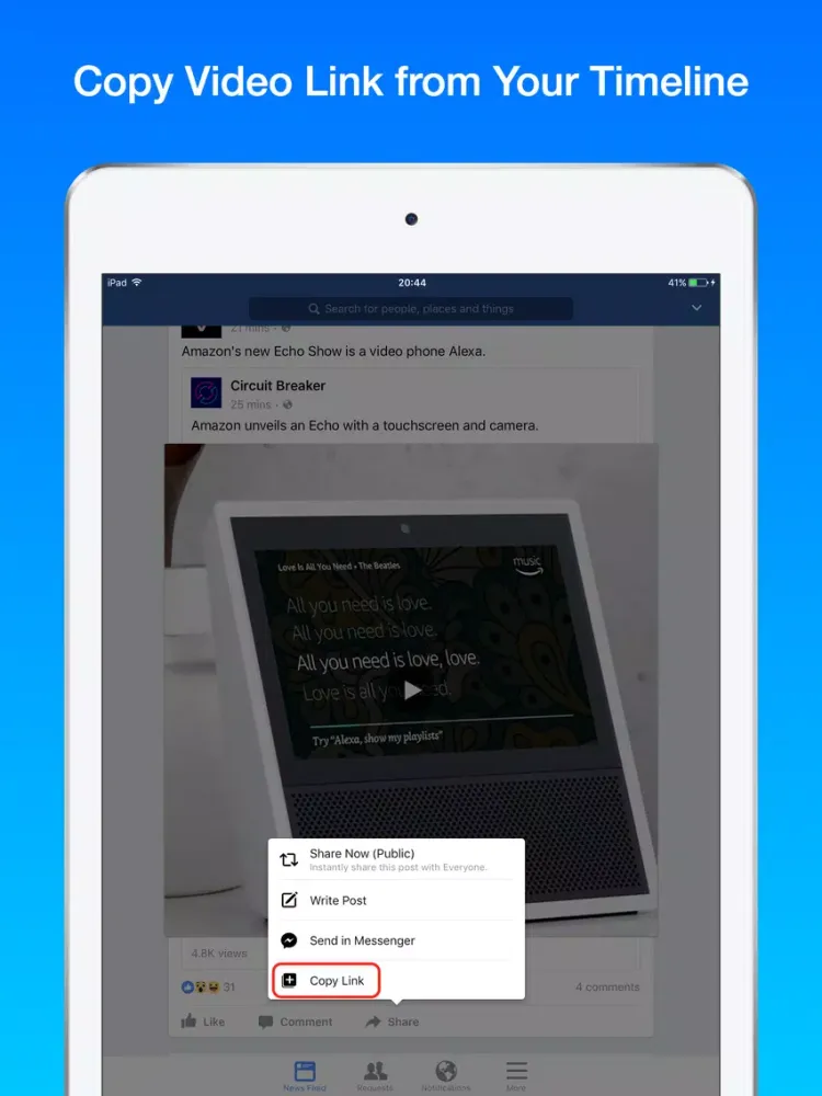 Repost Video iPad  स्क्रीनशॉट