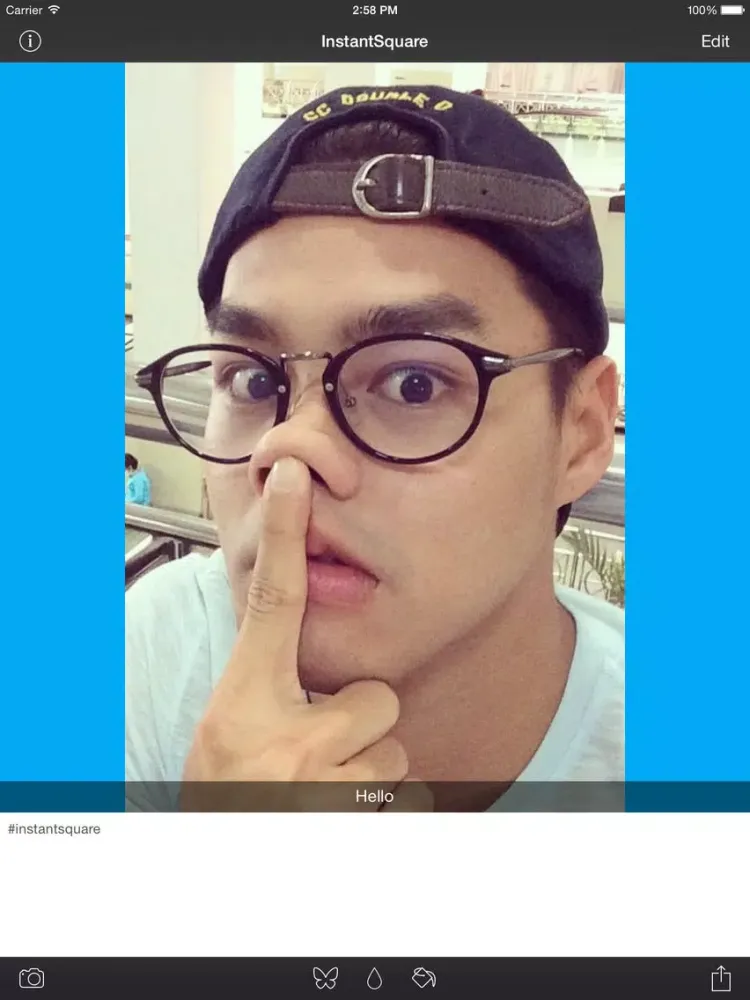 InstantSquare Pro - Post Entire Photo (Blur Border) for Instagram Without Cropping iPad Screenshots