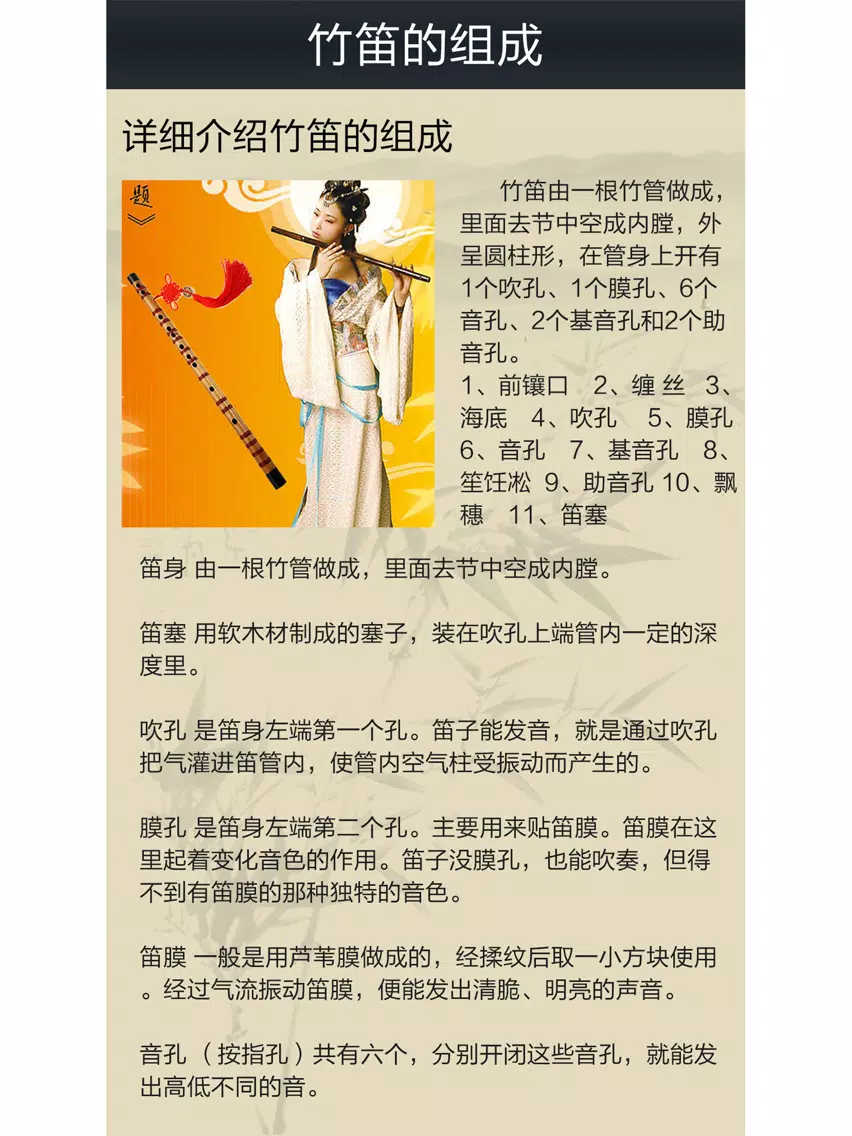 صور 吹笛子轻松学-笛子演奏竹笛曲谱中国笛子考级曲集大全 iPad 