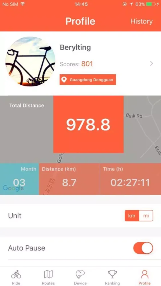 Zrzuty ekranu COROS Linx