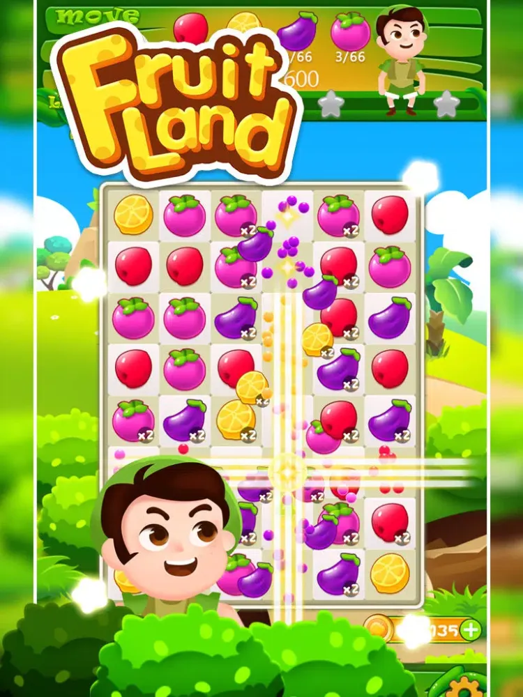 ภาพหน้าจอของ Fruit Land- Jelly & Gems Soda Crush Blast(Top Quest of Candy Match 3 Games) iPad 