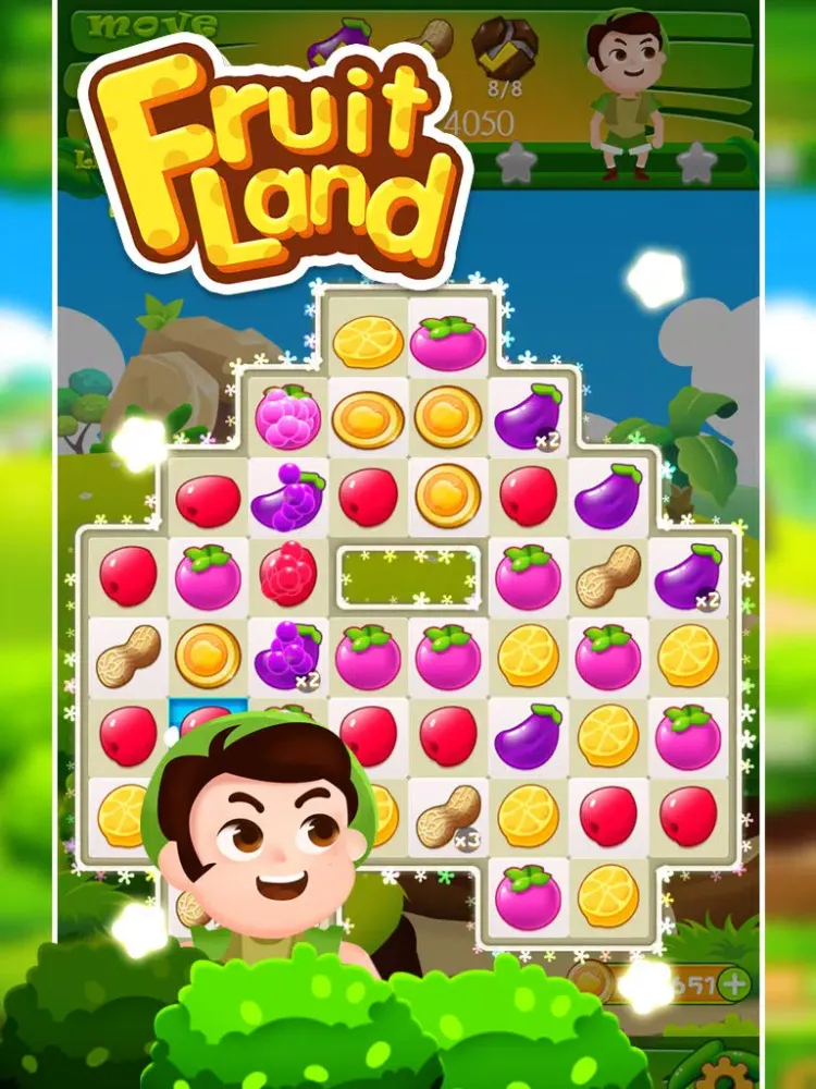 ภาพหน้าจอของ Fruit Land- Jelly & Gems Soda Crush Blast(Top Quest of Candy Match 3 Games) iPad 