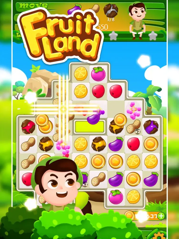 ภาพหน้าจอของ Fruit Land- Jelly & Gems Soda Crush Blast(Top Quest of Candy Match 3 Games) iPad 
