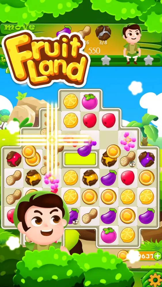 ภาพหน้าจอของ Fruit Land- Jelly & Gems Soda Crush Blast(Top Quest of Candy Match 3 Games)