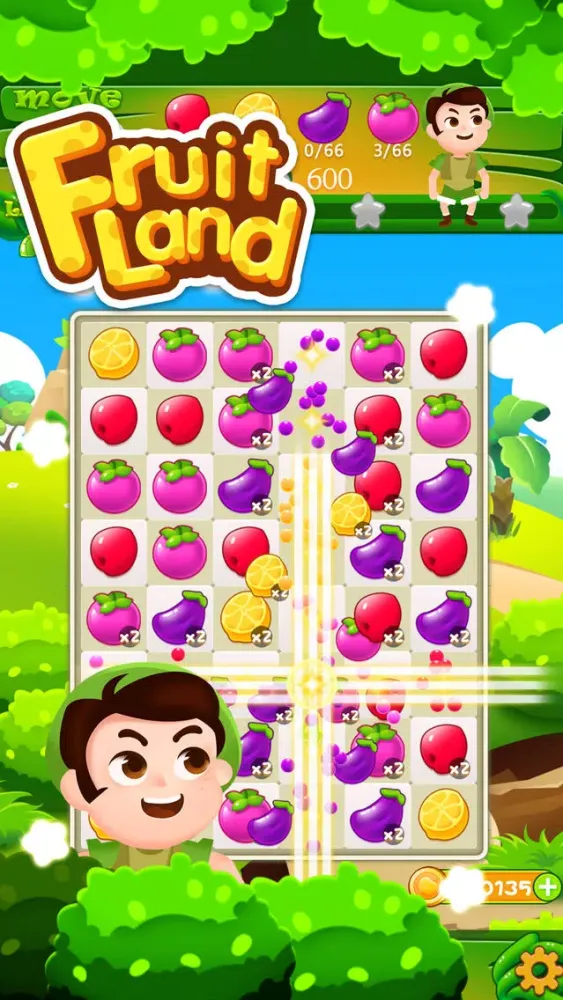 ภาพหน้าจอของ Fruit Land- Jelly & Gems Soda Crush Blast(Top Quest of Candy Match 3 Games)