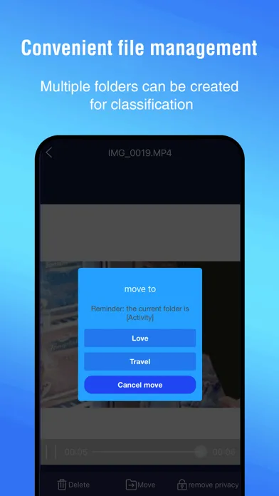 Tangkapan skrin Privacy album Manager