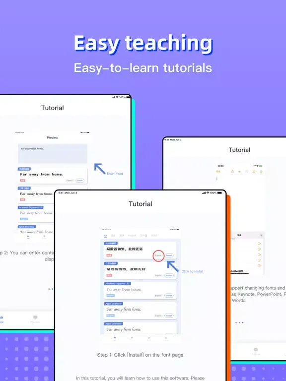 Fun Fonts - Fonts Install iPad  Ekran Görüntüleri