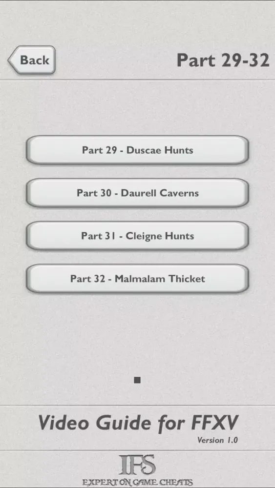Tangkapan layar Video Guide for FFXV