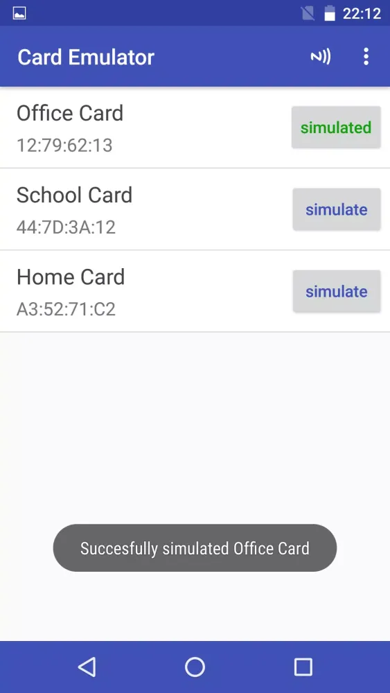 Card Emulator Screenshots