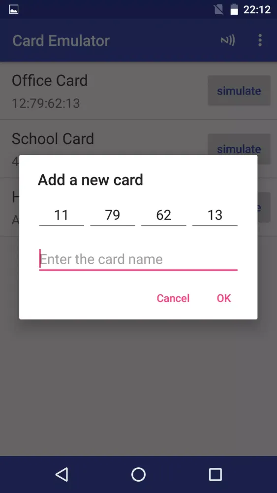 Card Emulator Screenshots