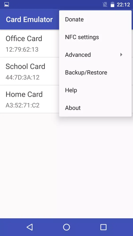Card Emulator Screenshots