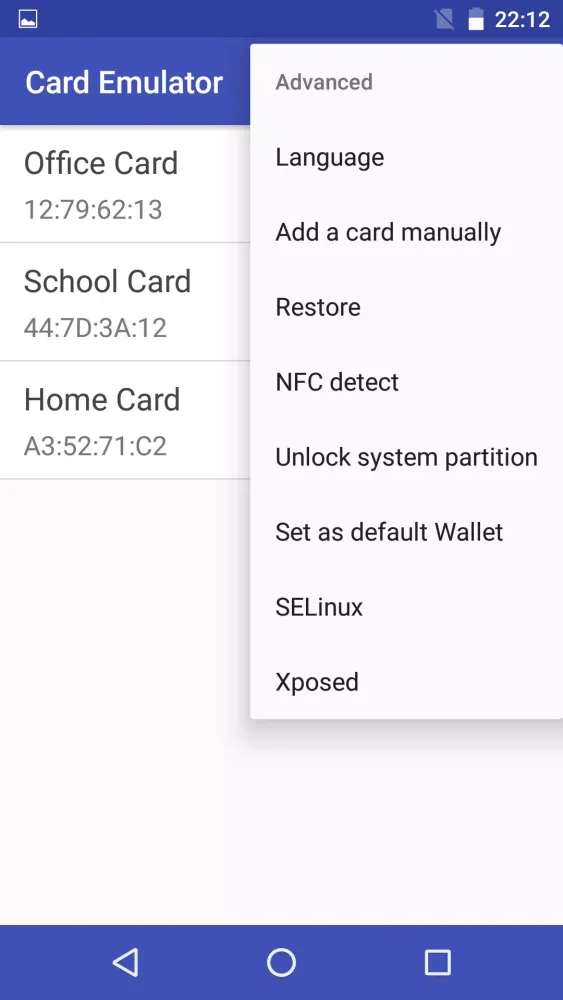Card Emulator Screenshots