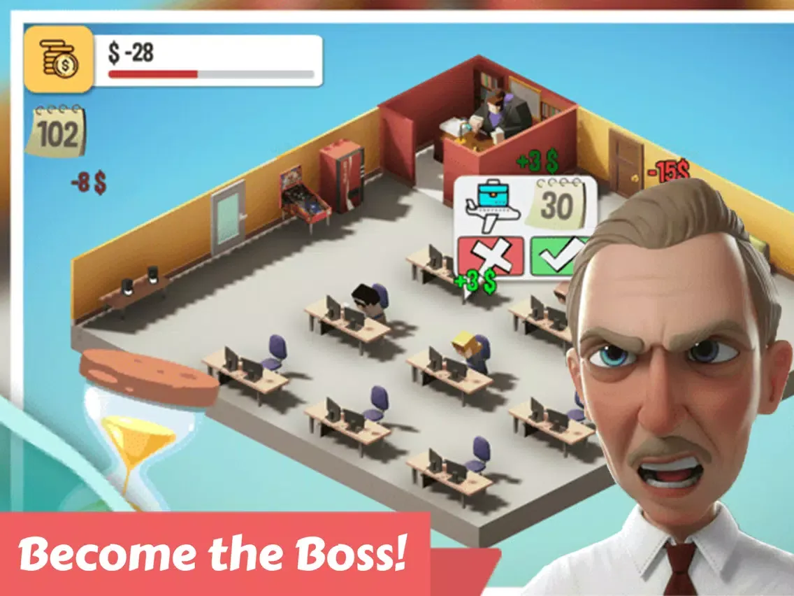 Angry Boss: Idle Office Tycoon iPad  سکرین شاٹس