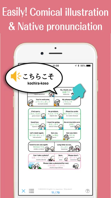 travel phrase app “YUBISASHI” Screenshots