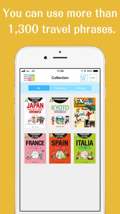 travel phrase app “YUBISASHI” Screenshots