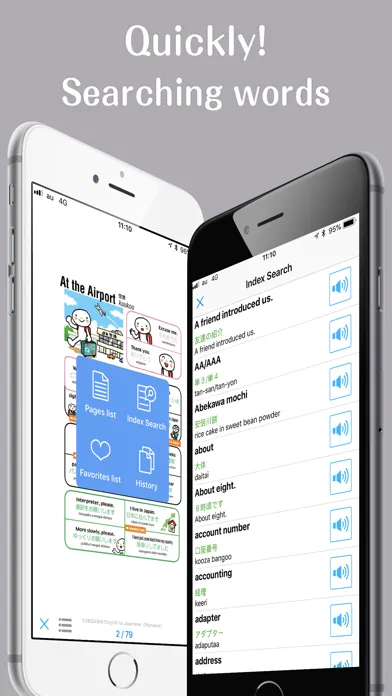travel phrase app “YUBISASHI” Screenshots
