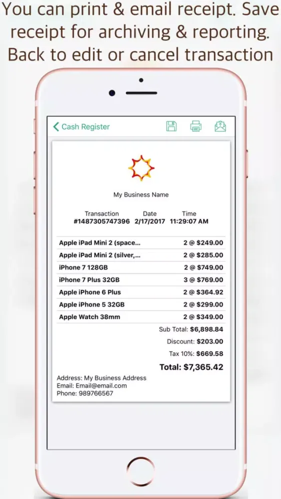 Capturas de tela do Sales Manager - Offline Point of Sale & Reporting
