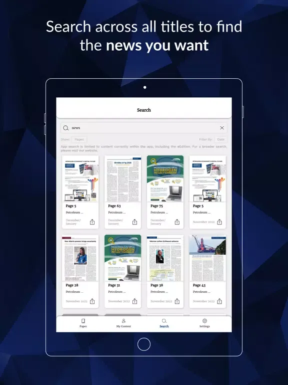ภาพหน้าจอของ Petroleum Economist iPad 