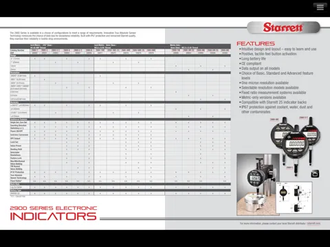 Starrett Catalog Viewer iPad  Screenshots