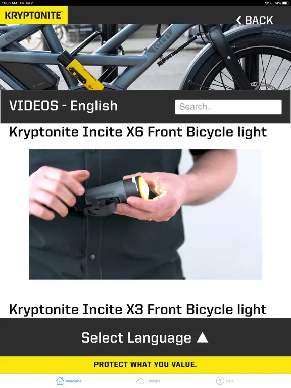 Kryptonite Locks & Lights App iPad  স্ক্রিনশট